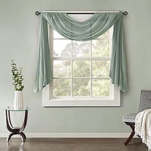 Window Scarf Valance Sage Green approx 146 x 60